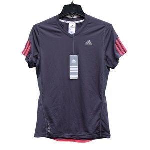 NWT Adidas Climacool Active Quick Dry Sporty Dark Blue Short Sleeve Shirt Top S